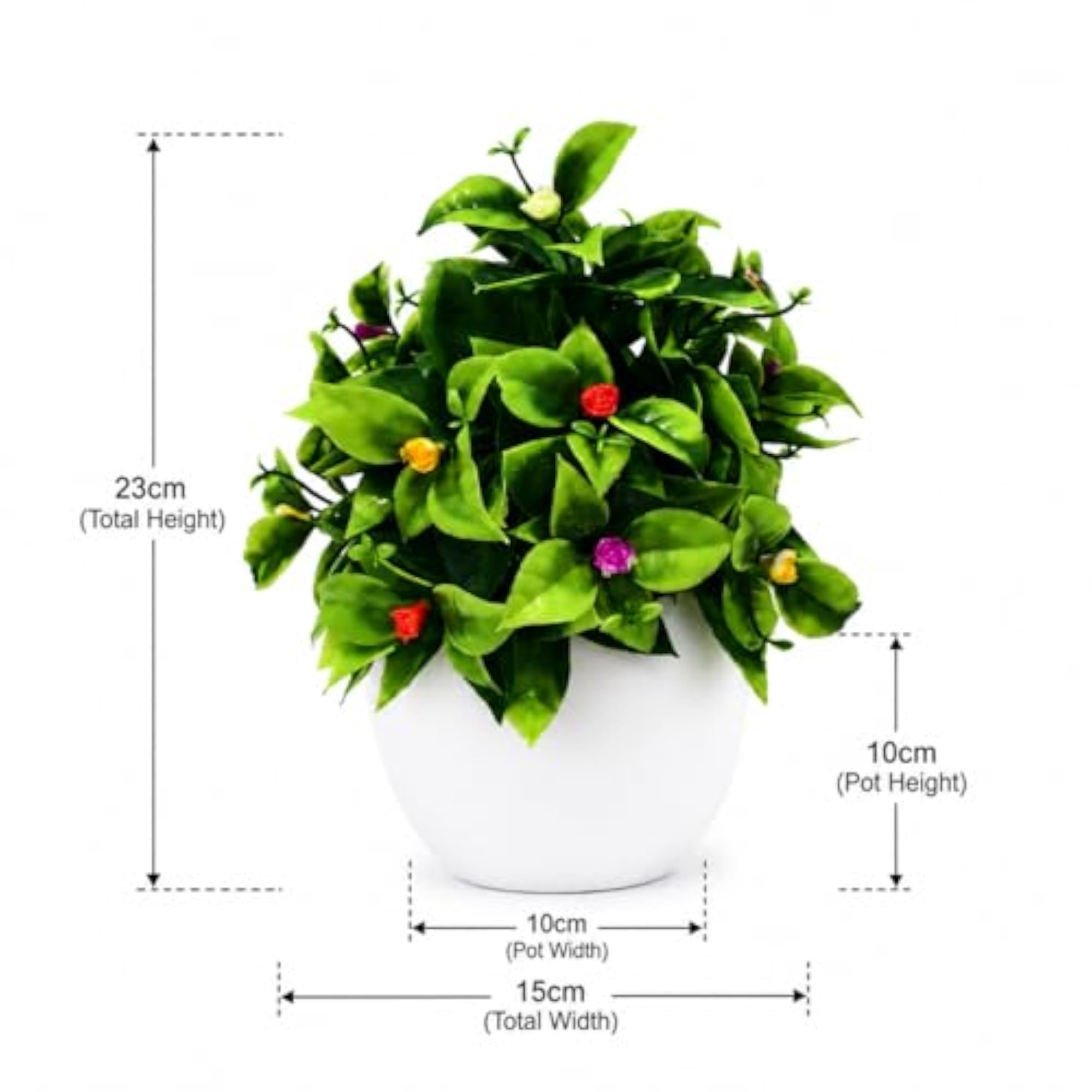 Artificial Plant with White Pot